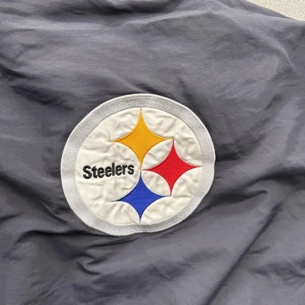 Vintage Pittsburgh Steelers Jacket Youth XL 18-20 Black NFL‎ Football Puma